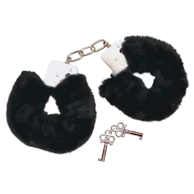 Bad Kitty Black Plush Handcuffs-0