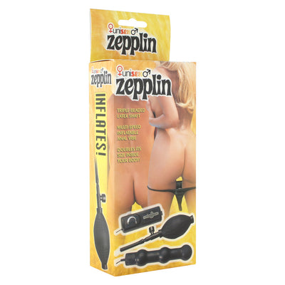 Zepplin Unisex Inflatable Vibrating Anal Wand Black-1