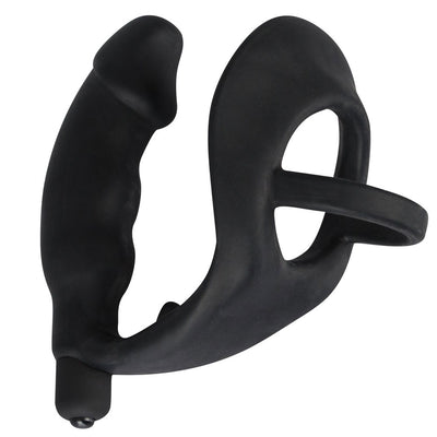 Black Velvets Cock Ring And Vibrating Anal Plug-1
