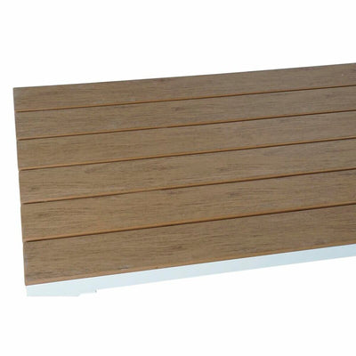 Gartenbank DKD Home Decor Beige Holz Polyester Stahl (231 x 219 x 74 cm)  