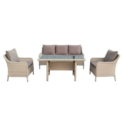 Tisch mit 3 Sesseln DKD Home Decor 175 x 73 x 81 cm