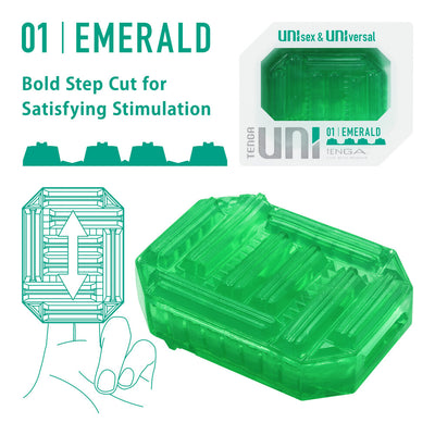 Tenga UNI Emerald Sleeve Masturbator-0
