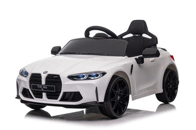 BMW M4, 12 volt, music module, leather seat, rubber tires (SX2418) - white - tjoplaza.eu