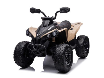 CAN-AM ATV Quad, 12 volt, leather seat, rubber tires, music module (DK-CA002) - tjoplaza.eu