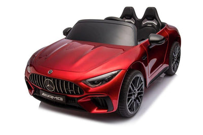Mercedes-Benz SL63 12 volt, music module, leather seat, rubber tires (DK-SL63) - red - tjoplaza.eu