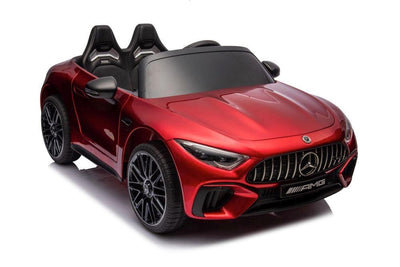 Mercedes-Benz SL63 12 volt, music module, leather seat, rubber tires (DK-SL63) - red - tjoplaza.eu