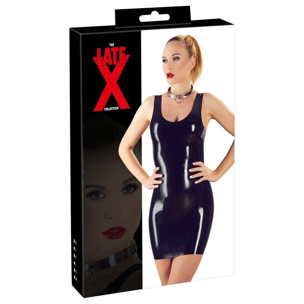 LateX Mini Dress Black-3